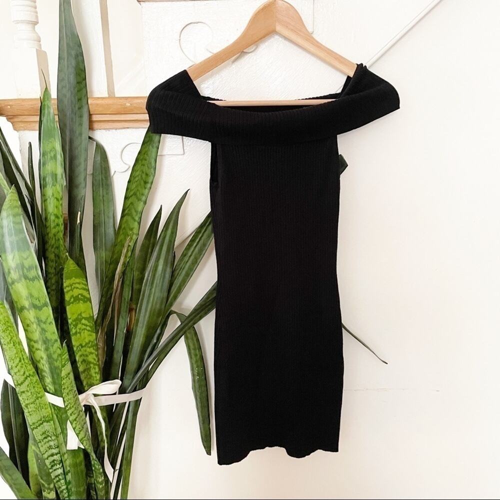 REVOLVE by the way. off shoulder mini black dress